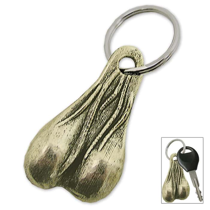 Brass Balls Keychain