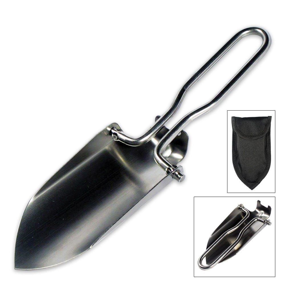 Mini Folding Stainless Steel Trowel Survival & Camping