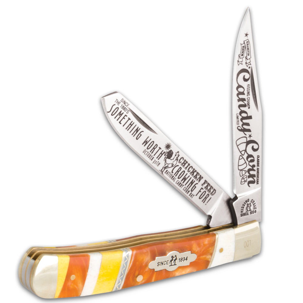 Kissing Crane Candy Corn Trapper Knife Knives & Swords At
