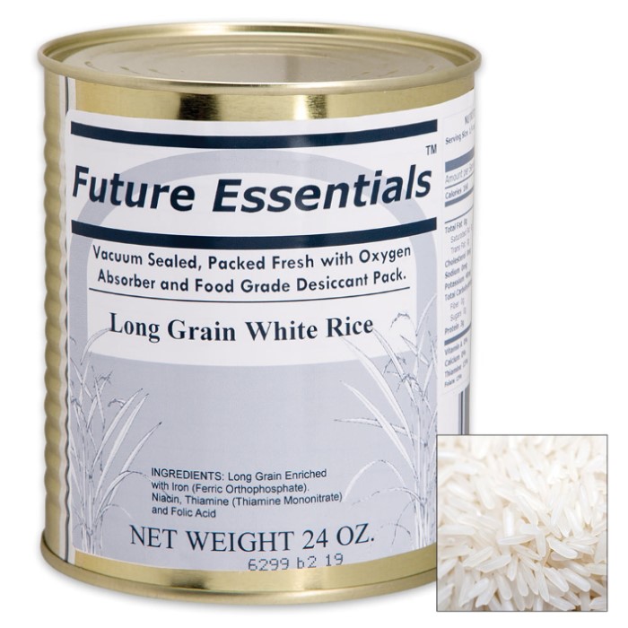 Future Essentials 24oz White Rice in VacuumSealed Can
