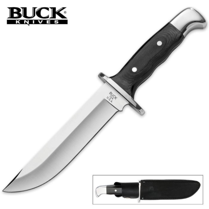 Buck Frontiersman Bowie Knife And Sheath Kennesaw Cutlery