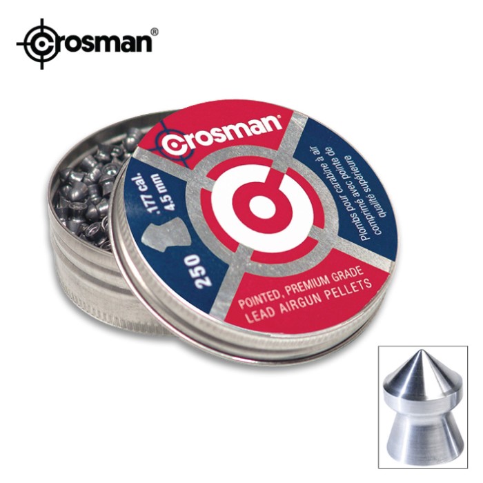 Crosman Pointed .177 Caliber Pellets 250 Count Knives