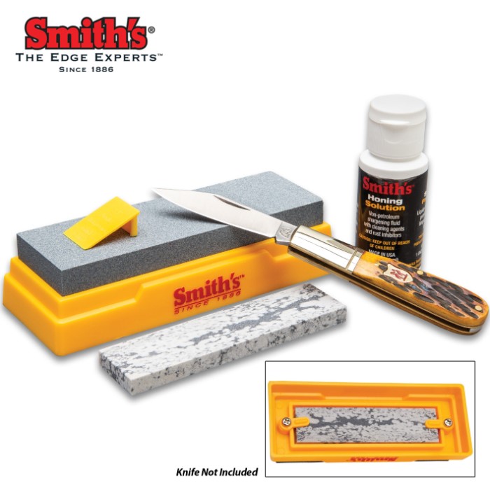Smiths 2 Stone Sharpening Kit Kennesaw Cutlery