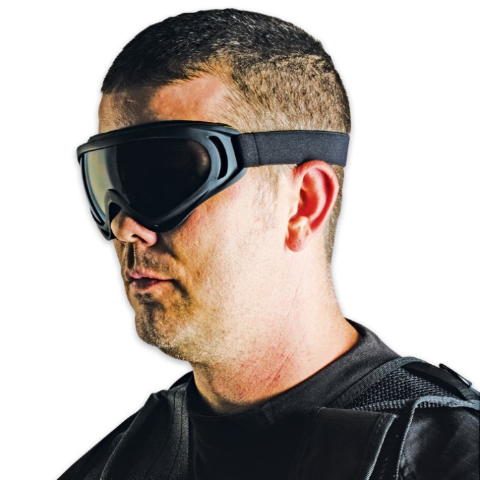 M48 Gear Tactical Wind Goggles Black Survival