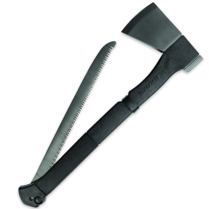 Schrade Titanium Coated Tomahawk Axe & Saw Combination Tool Survival & Camping Gear
