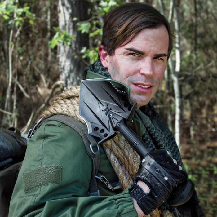 M48 Tactical Shovel Entrenchment Tool with Axe Blade And Sheath BUDK