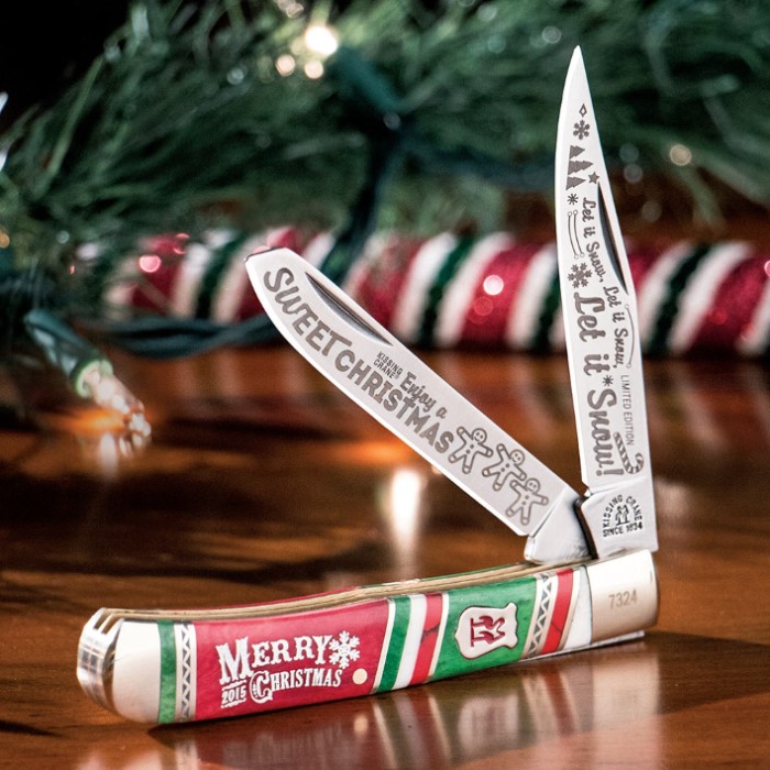 Kissing Crane 2015 Christmas Trapper Pocket Knife Knives