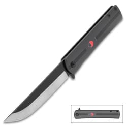 Mini 5” Small Assisted Open Black Pocket Knife Tanto Blade Folding Knife