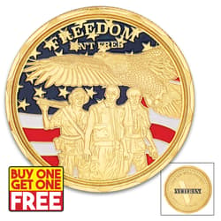 Gold Plate Gesture Coin Angel Wings Challenge Round Collectors Coin Art aba