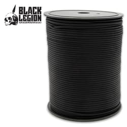 Black Savage Survival Type III Commercial Paracord Black 50 Ft 