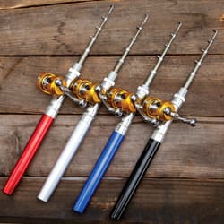 Compact Rod Expands to 38" Silver Fishing Pen 