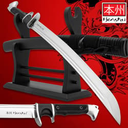 Espada Ninja Honshu Boshin Doble Filo Acero Damasco D 103 Cm