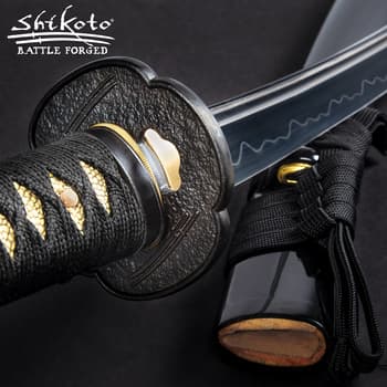  Shinwa Colossus Yoru Handmade Odachi/Giant Samurai Sword -  Exclusive, Hand Forged Black Damascus Steel; Genuine Ray Skin; Dragon Tsuba  - Functional, Full Tang, Battle Ready - 60 : Martial Arts