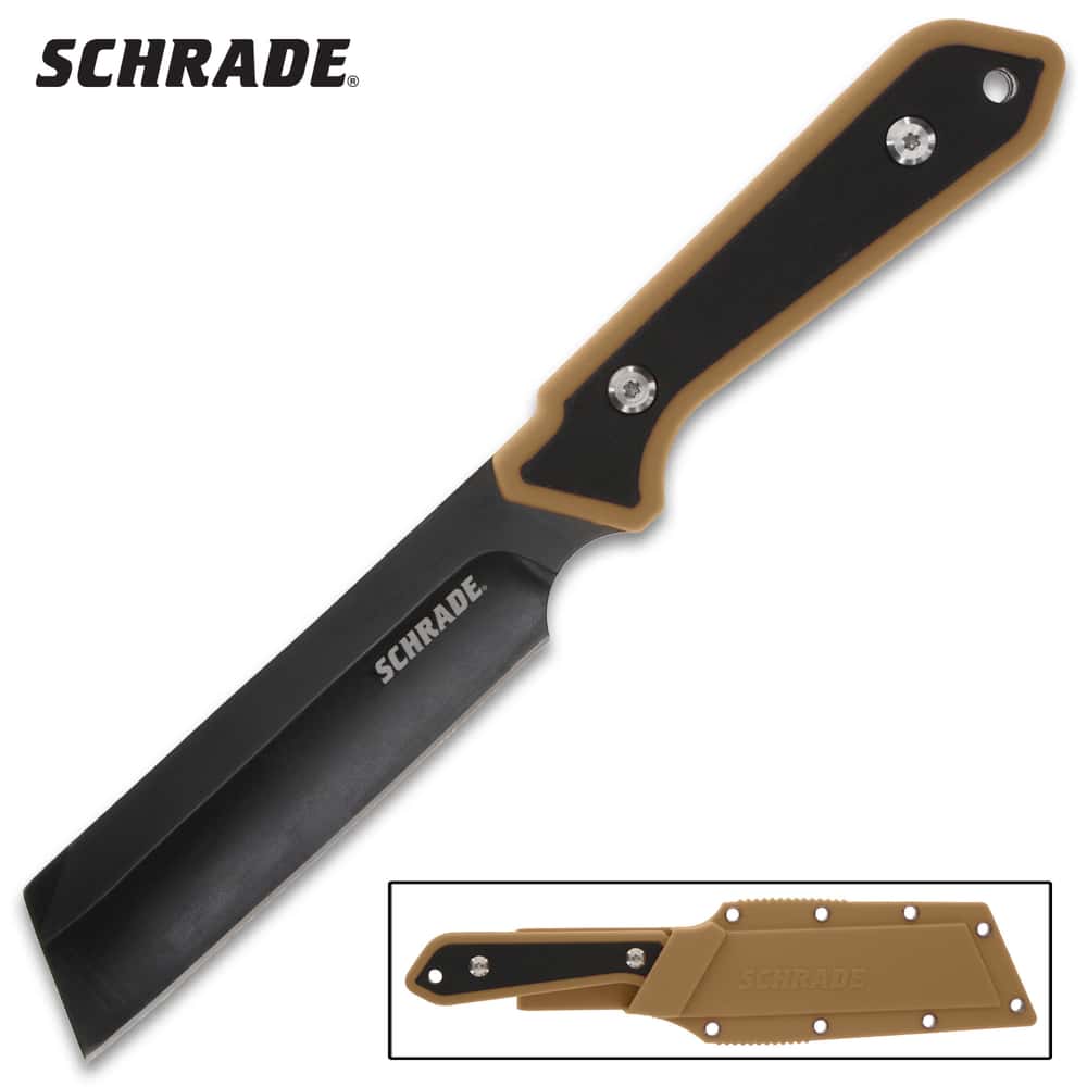 Schrade Straight Edge Fixed Blade Knife With