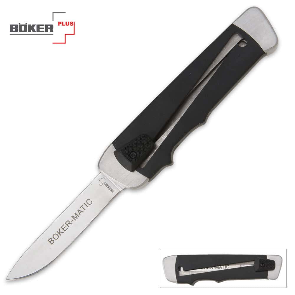 Boker Plus Black BokerMatic Pocket Knife