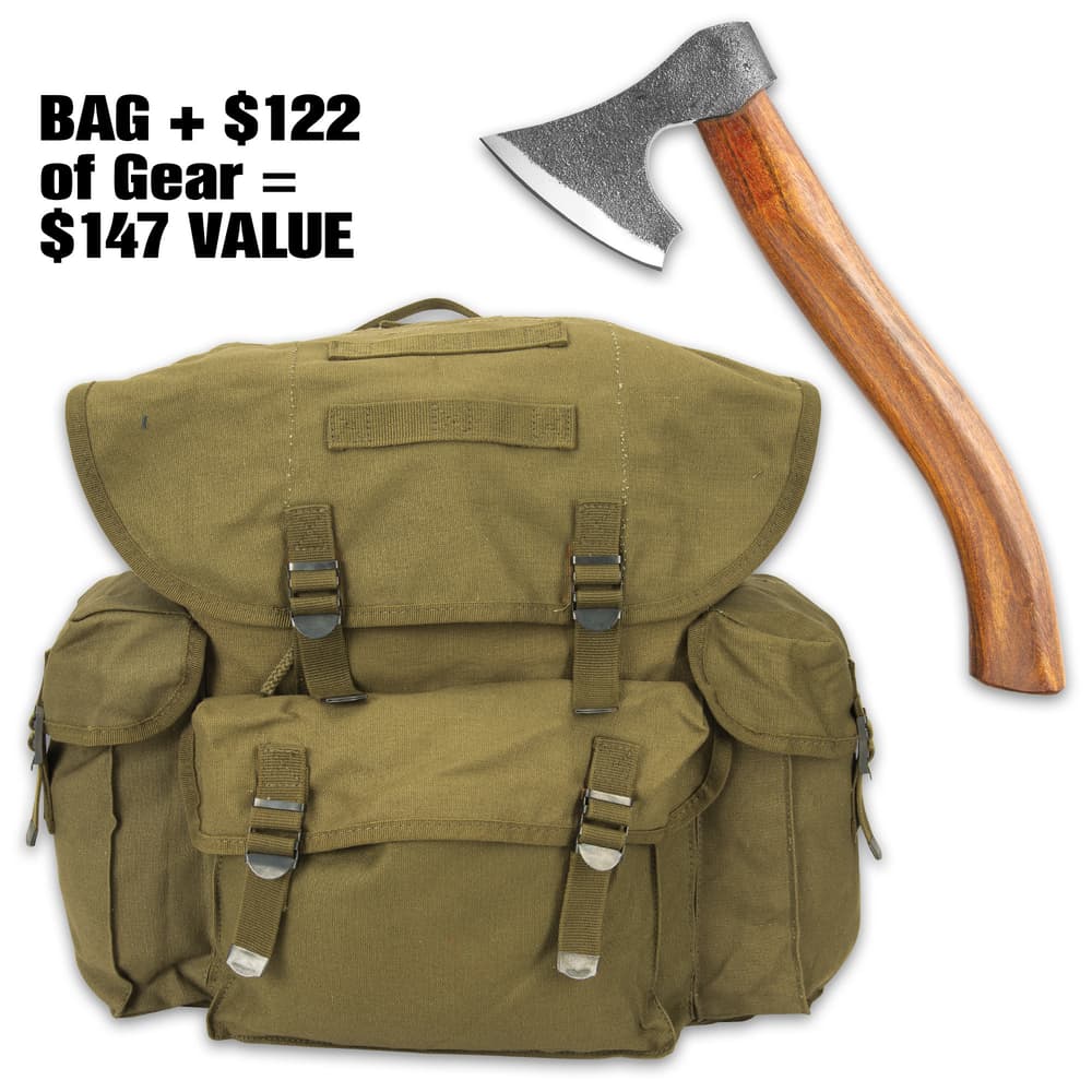 The Bushcrafter’s Bug-Out Mystery Kit is an incredible deal on essential bushcraft tools including the Timber Wolf Viking Axe image number 0