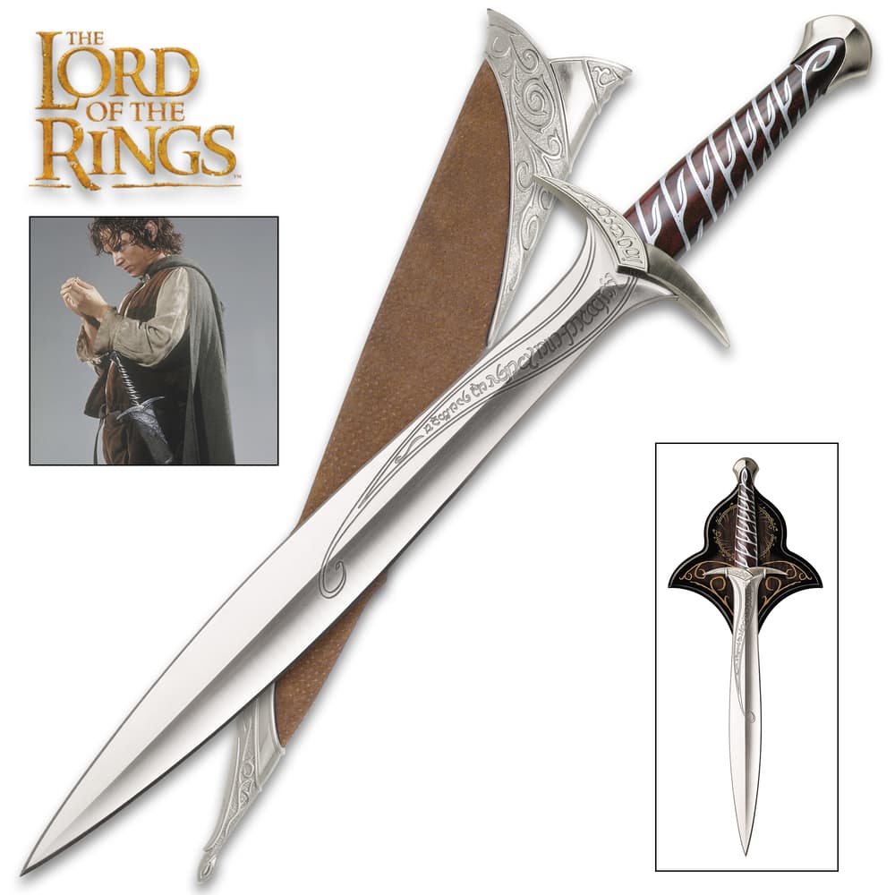 Full image of Sting: The Sword of Frodo Baggins and Frodo's Sting Sword Scabbard Replica included in the Lord of the Rings Frodo Collection. image number 0