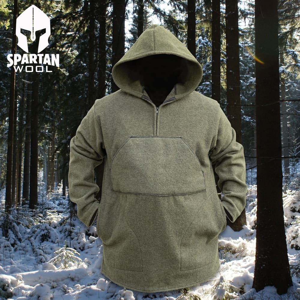 Different views of the Spartan Wool Anorak Jacket in use image number 0