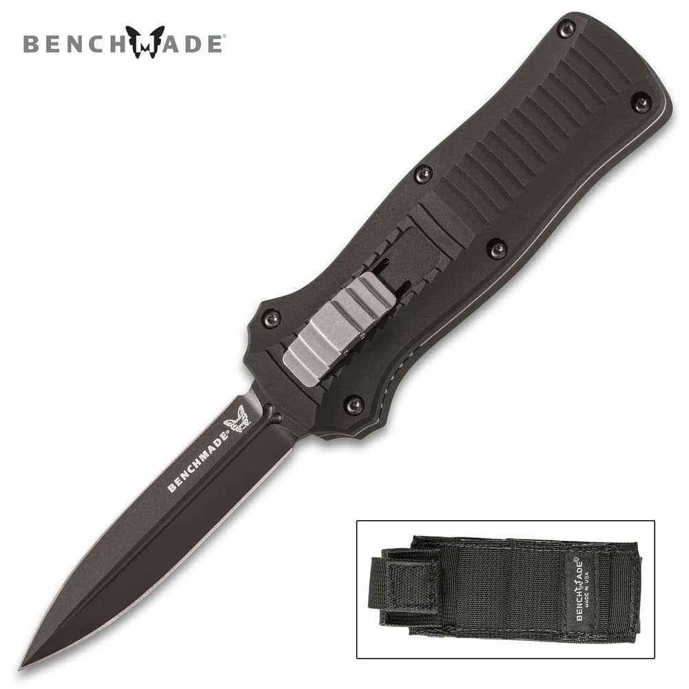 The Benchmade McHenry Mini Infidel is an automatic OTF knife. image number 0