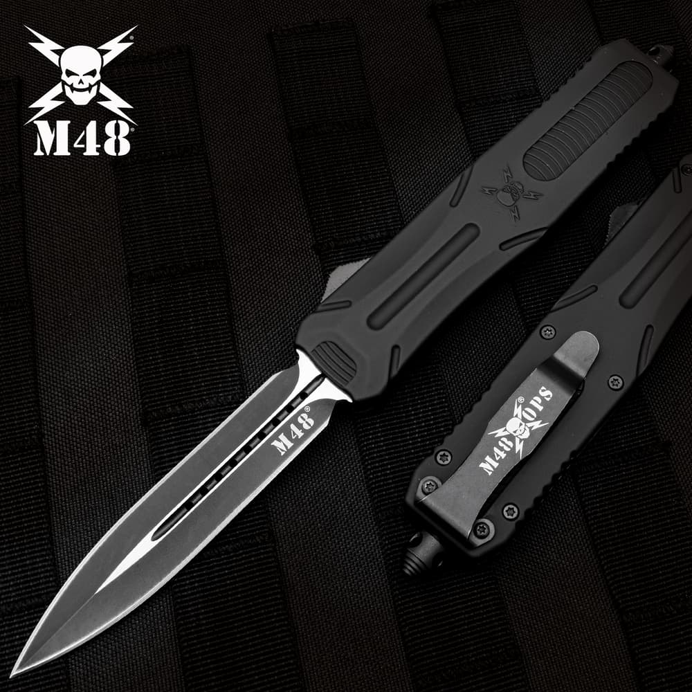 The M48 Spear Point OTF Knife open and closed image number 0