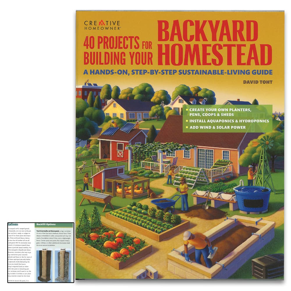 This book will provide details on how to build feeders, fences, and structures for your backyard homestead image number 0