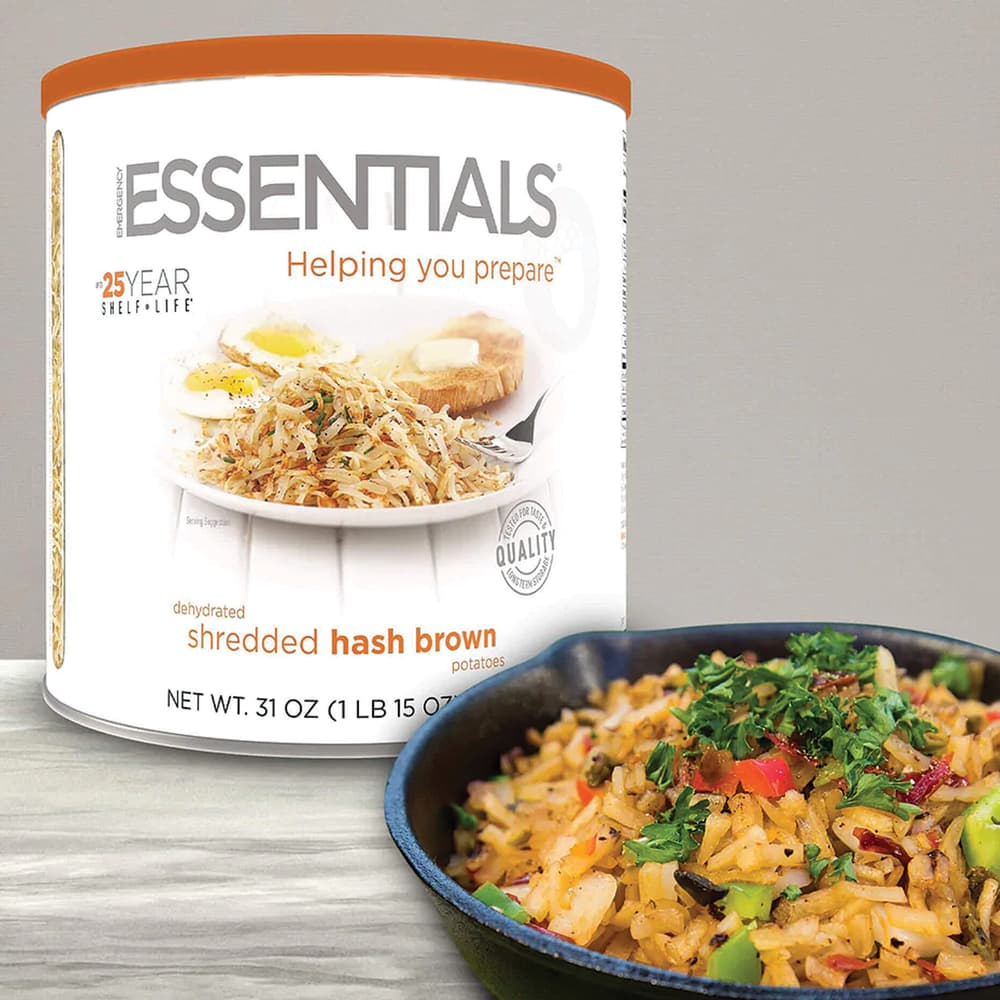 Emergency Essentials Hash Brown Potatoes has a 25-year shelf-life image number 0