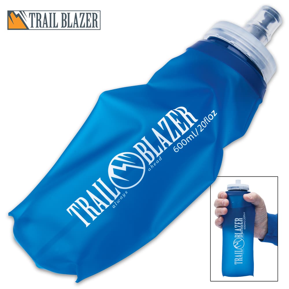 The Trailblazer Foldable Water Bottle makes a great addition to your camping, hiking, outdoor activity or work-out gear image number 0