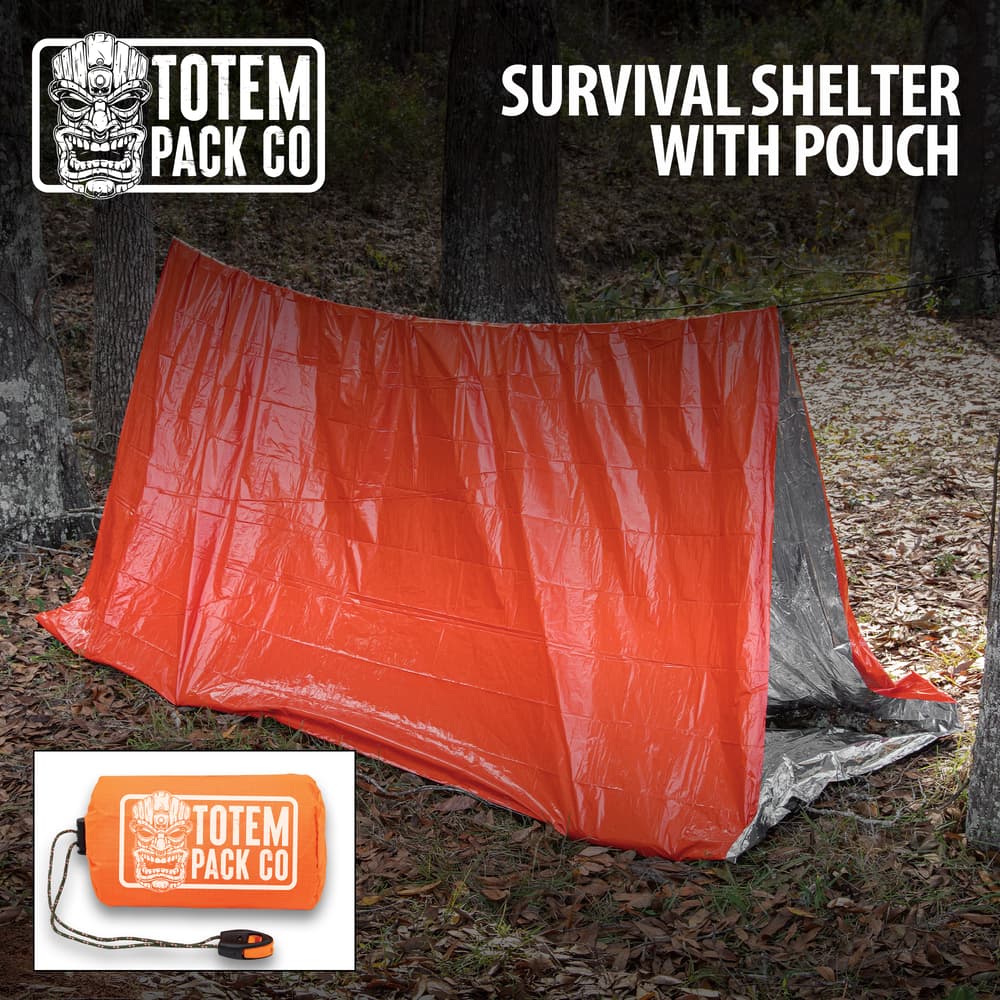 Full image of the Totem Pack Co. Survival Shelter With Pouch. image number 0