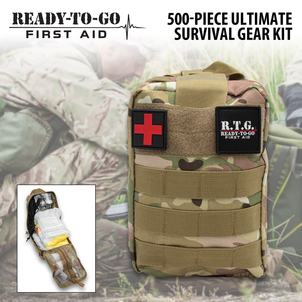 Full image of the Ready-To-Go First Aid 500-Piece Ultimate Survival Gear Kit. image number 0