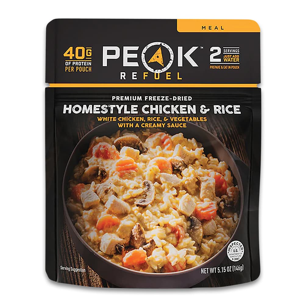 The Peak Refuel Homestyle Chicken and Rice in its pack image number 0