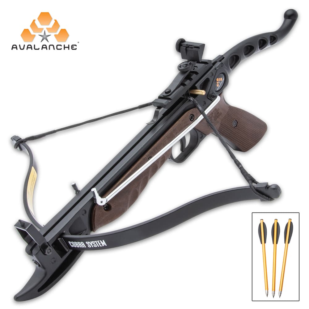 80 lb cobra crossbow pistol with wood handle image number 0