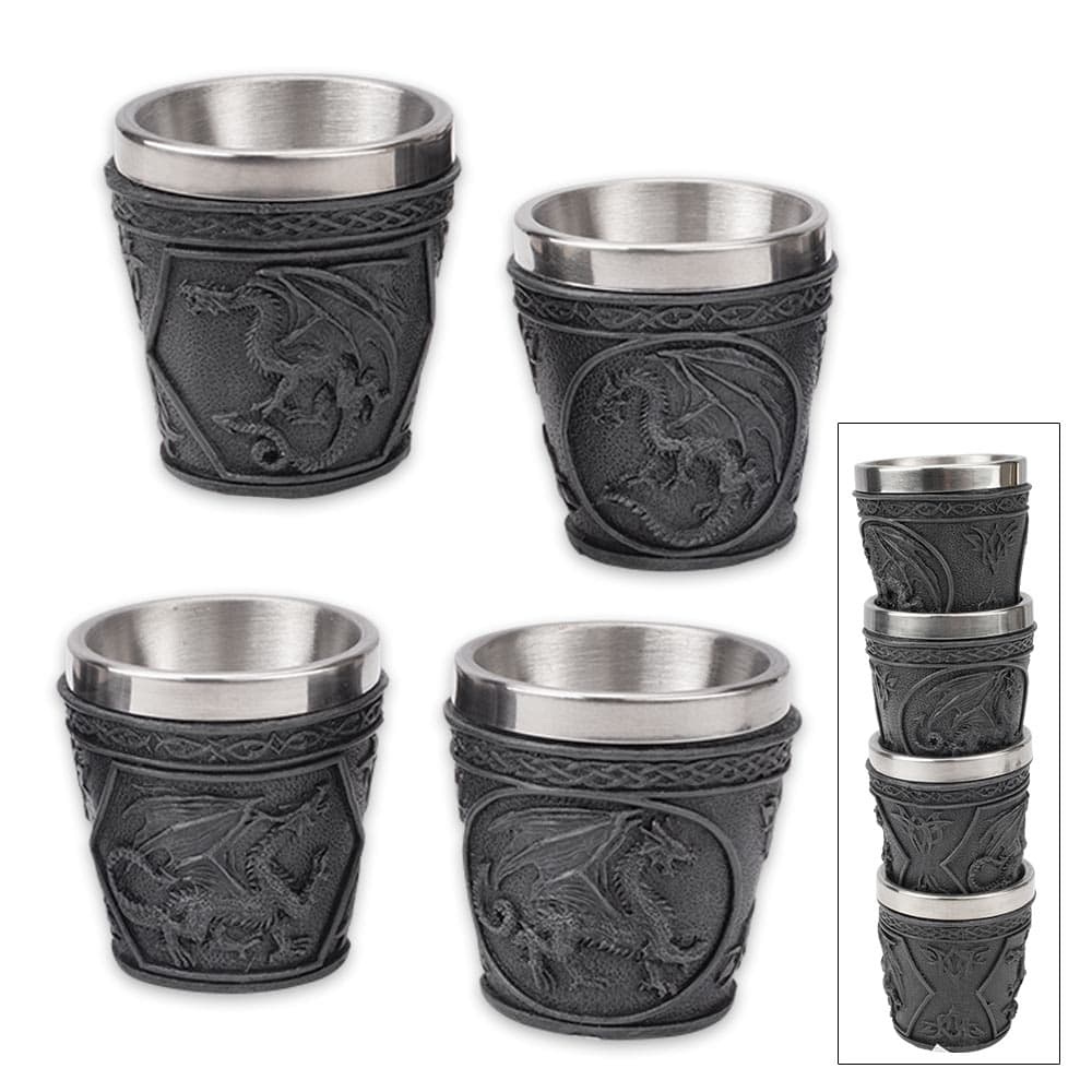 Dragon Shot Glasses Set of Four