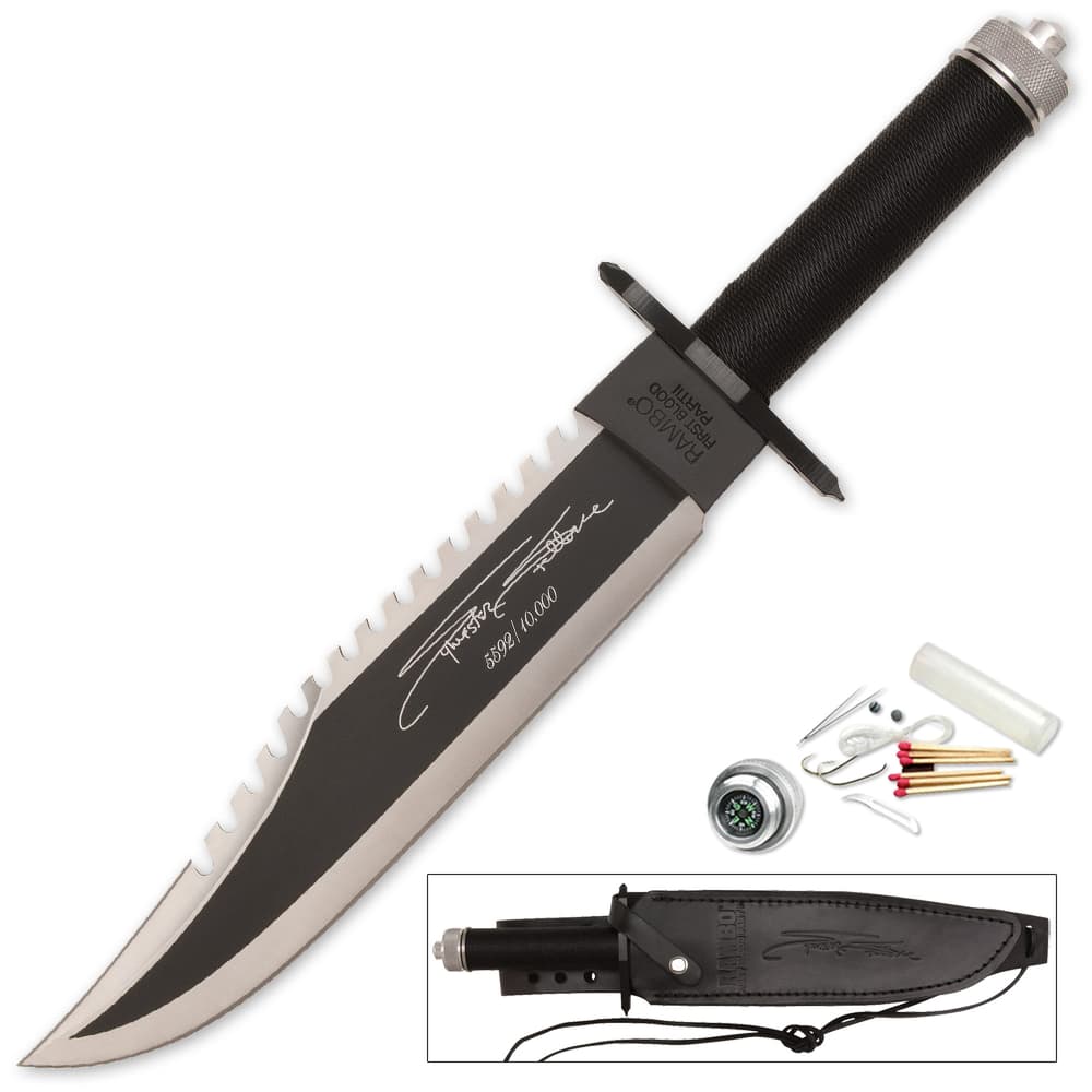 Rambo II Stallone Signature Edition Knife With Survival Kit image number 0