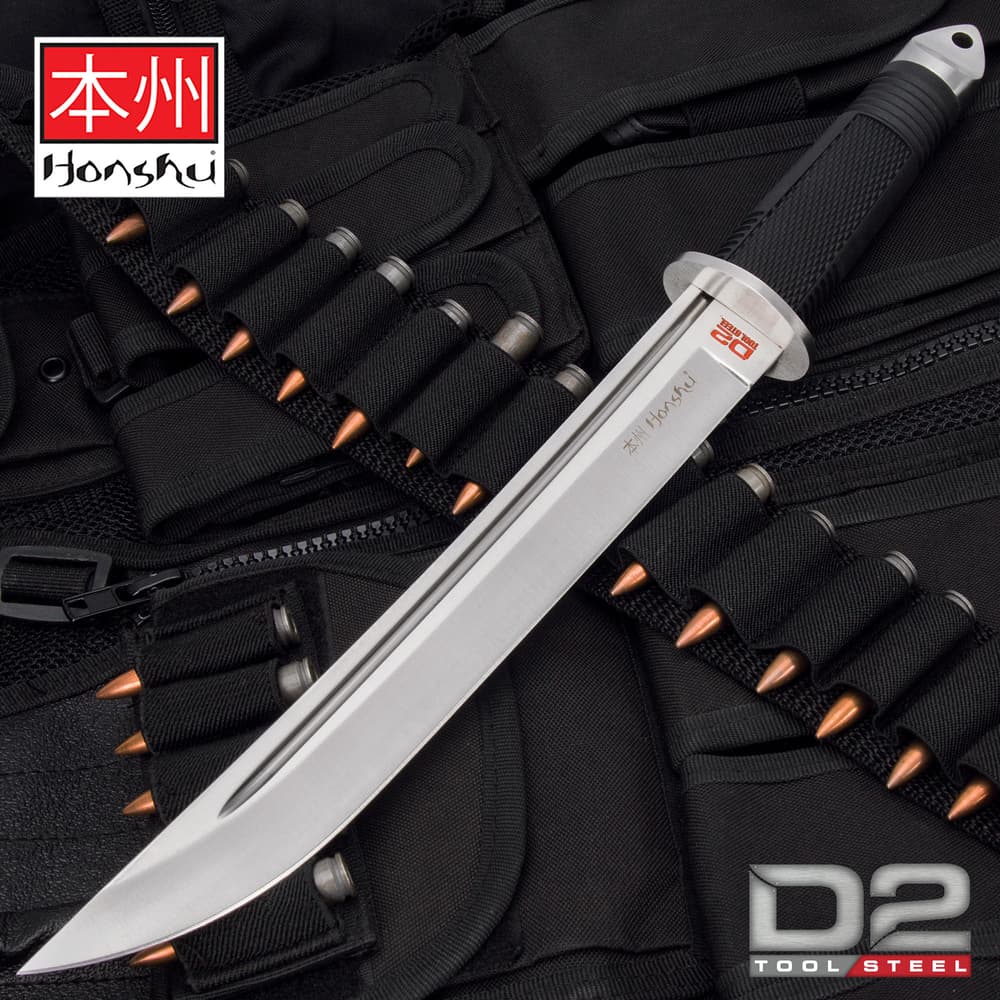 An everyday carry, this massive Honshu D2 Tanto Knife is NOT, but it’s a great blade for self-defense or even hog hunting image number 0