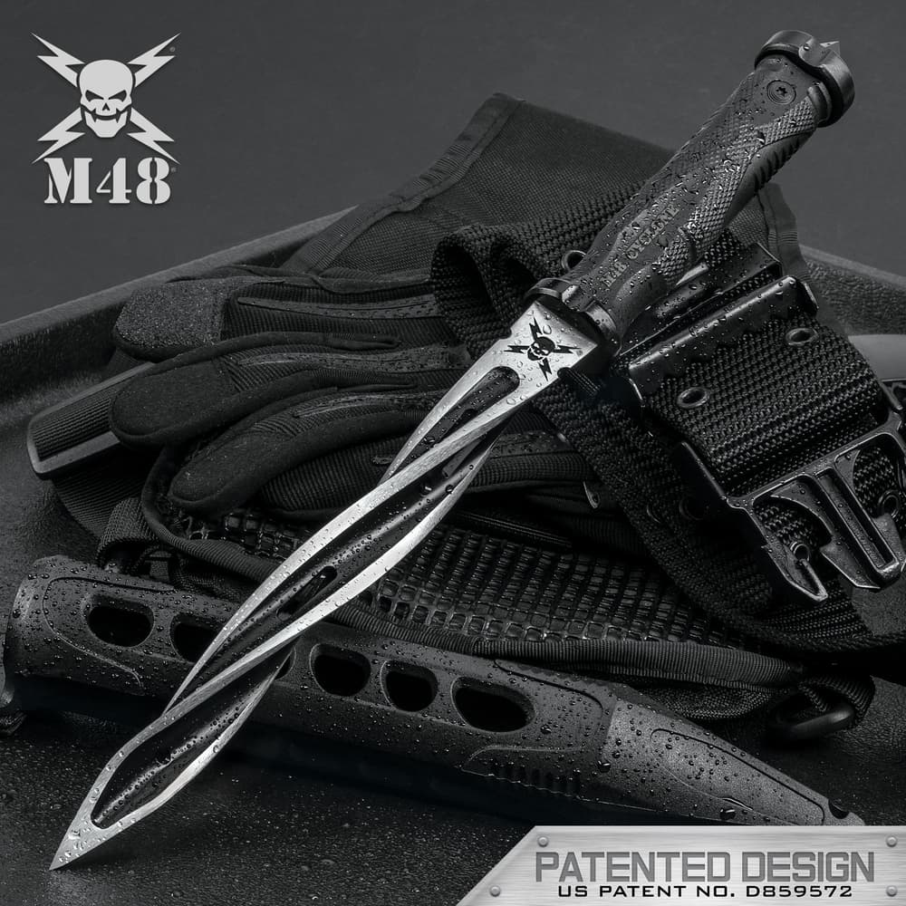 M48 Cyclone Fixed Blade Knife with Custom Vortec Sheath image number 0