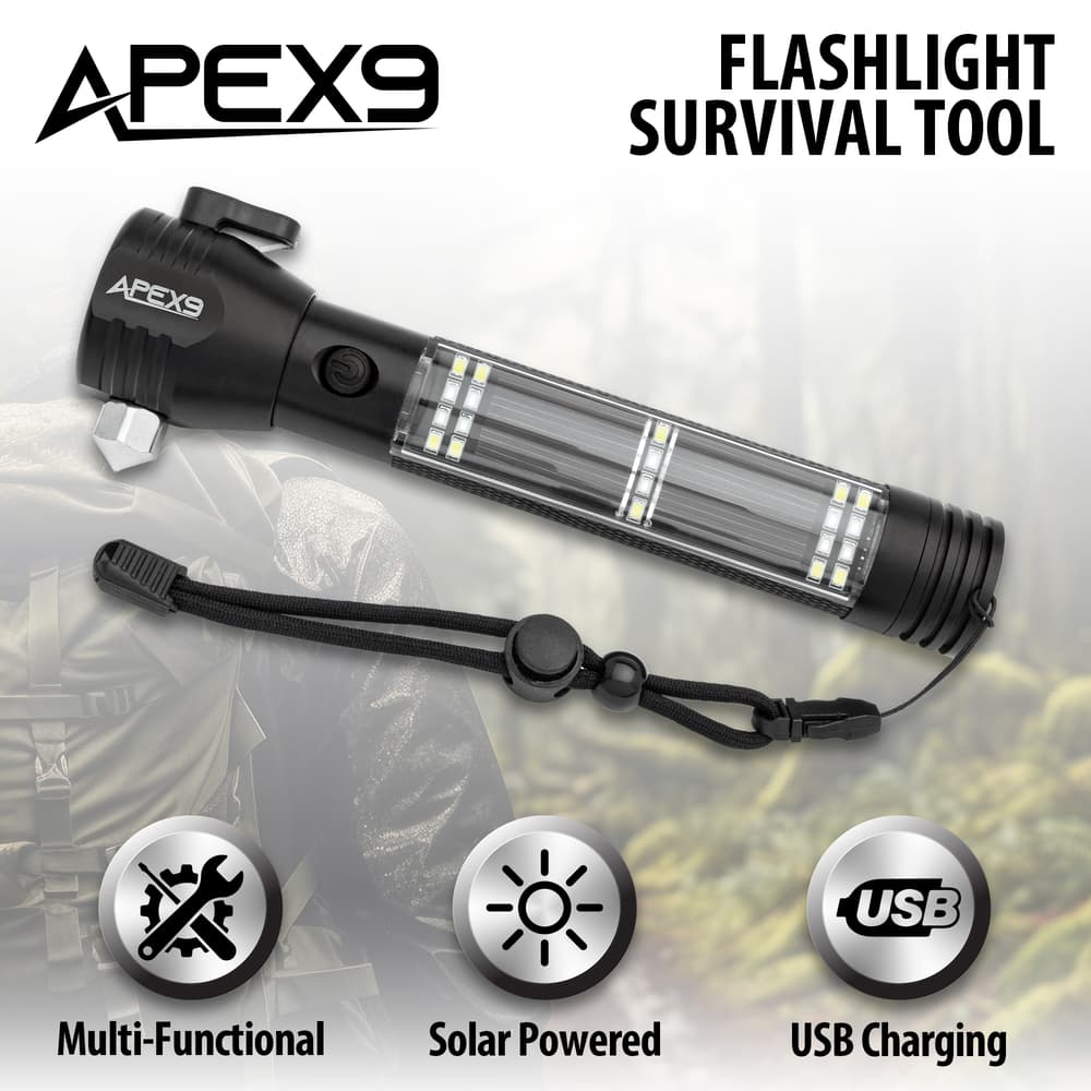 Full image of Apex9 Flashlight Survival Tool. image number 0