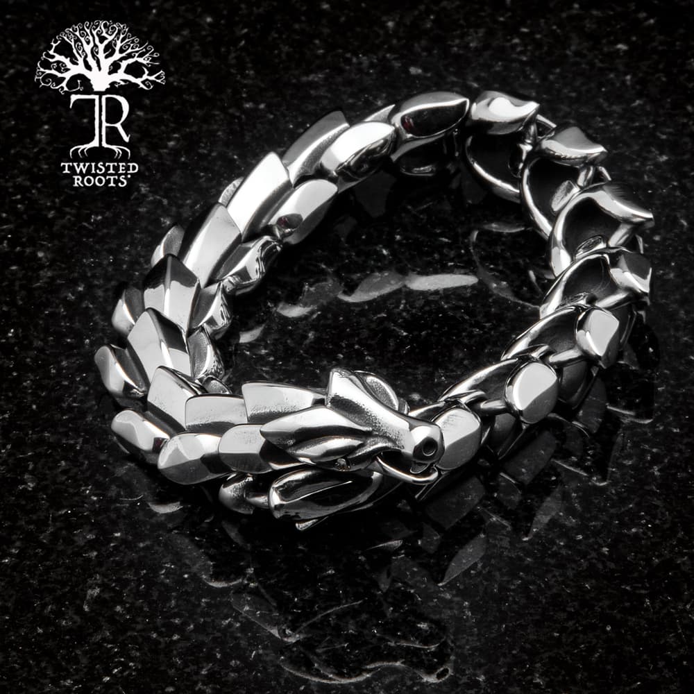 The Twisted Roots Dragon Bracelet in the closed position image number 0
