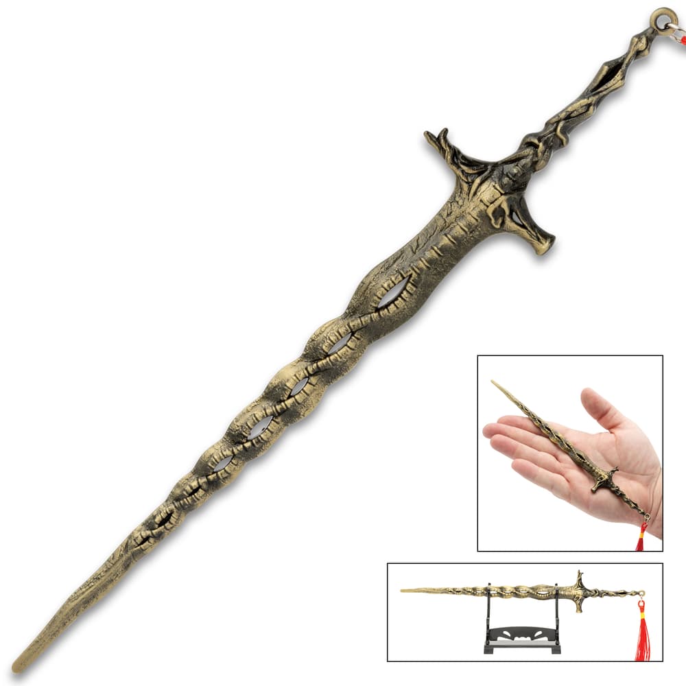 Elden Ring Sacred Relic Sword mini collectible. image number 0