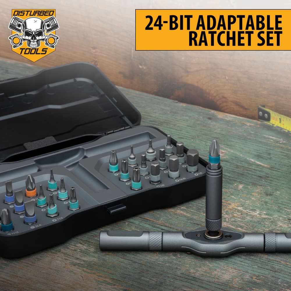 The Disturbed Tools 24-Piece Bit Ratchet Set on display image number 0