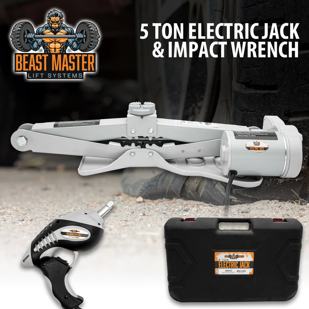 Full image of the Beast Master Electric Jack & Impact Wrench. image number 0