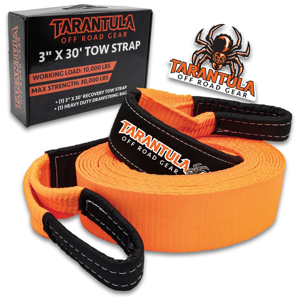 Full image of the Tarantula Off Road Tow Strap. image number 0