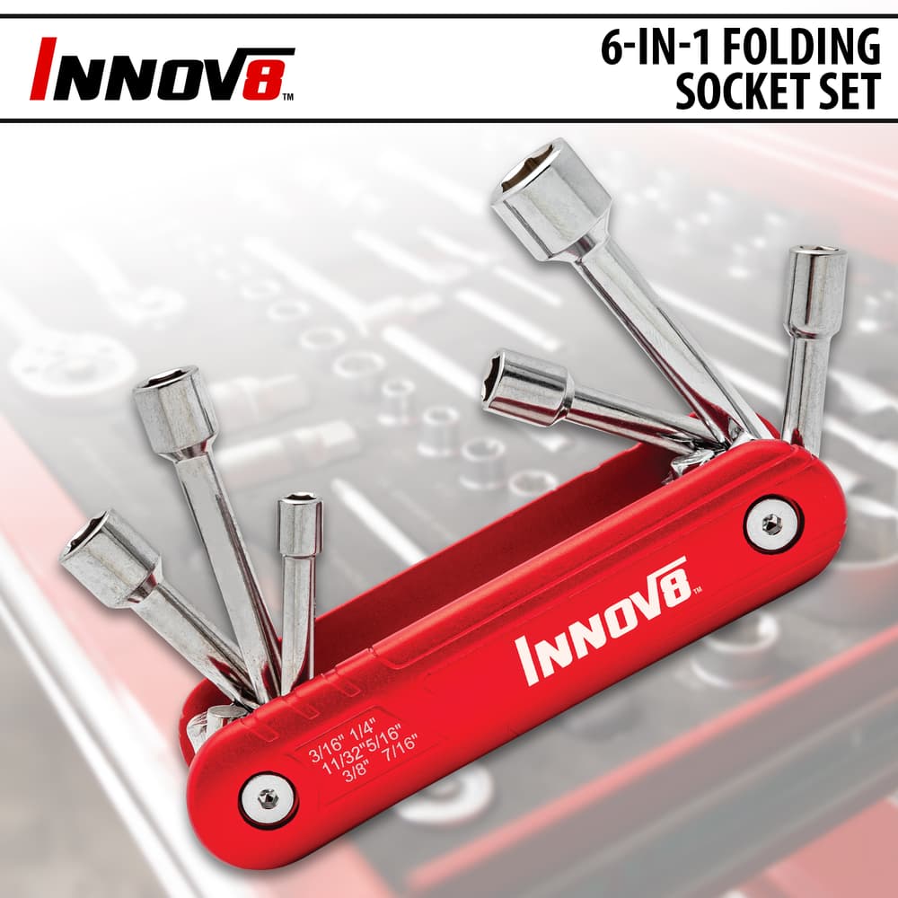 The Innov8 6 in 1 folding socket set. image number 0