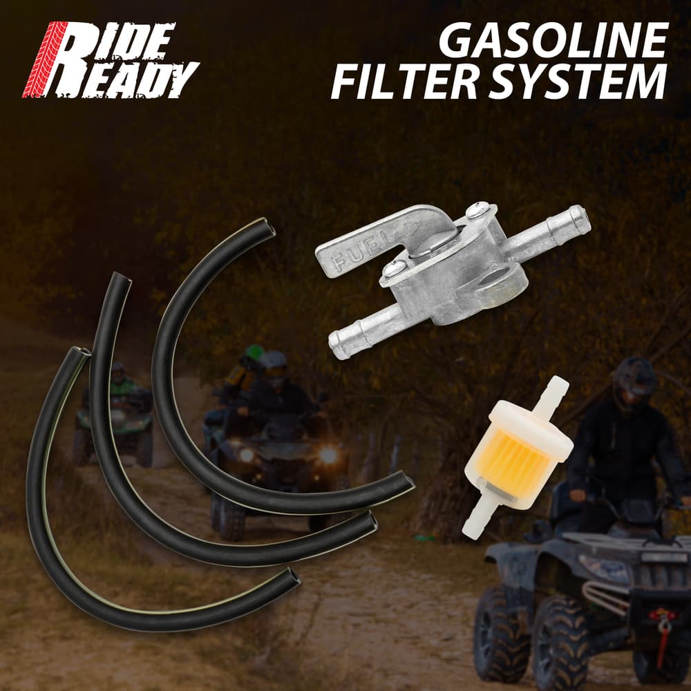 ATV Gasoline Filter System with cutoff valve. image number 0