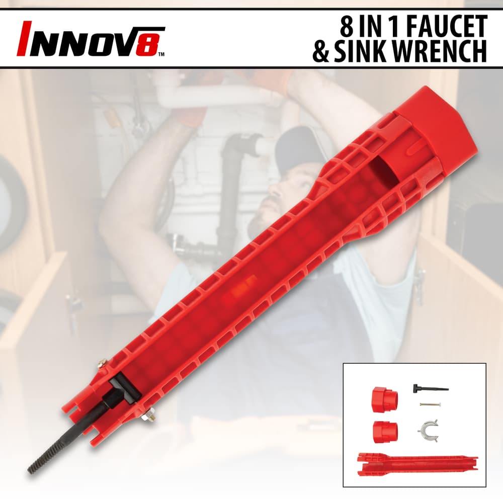 Innov8 Multiuse 8 in 1 Faucet and Sink Wrench image number 0