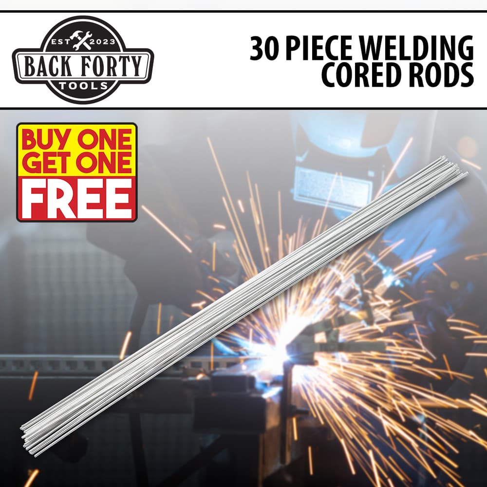 Full image of the BOGO 30 Piece Welding Cored Rods. image number 0