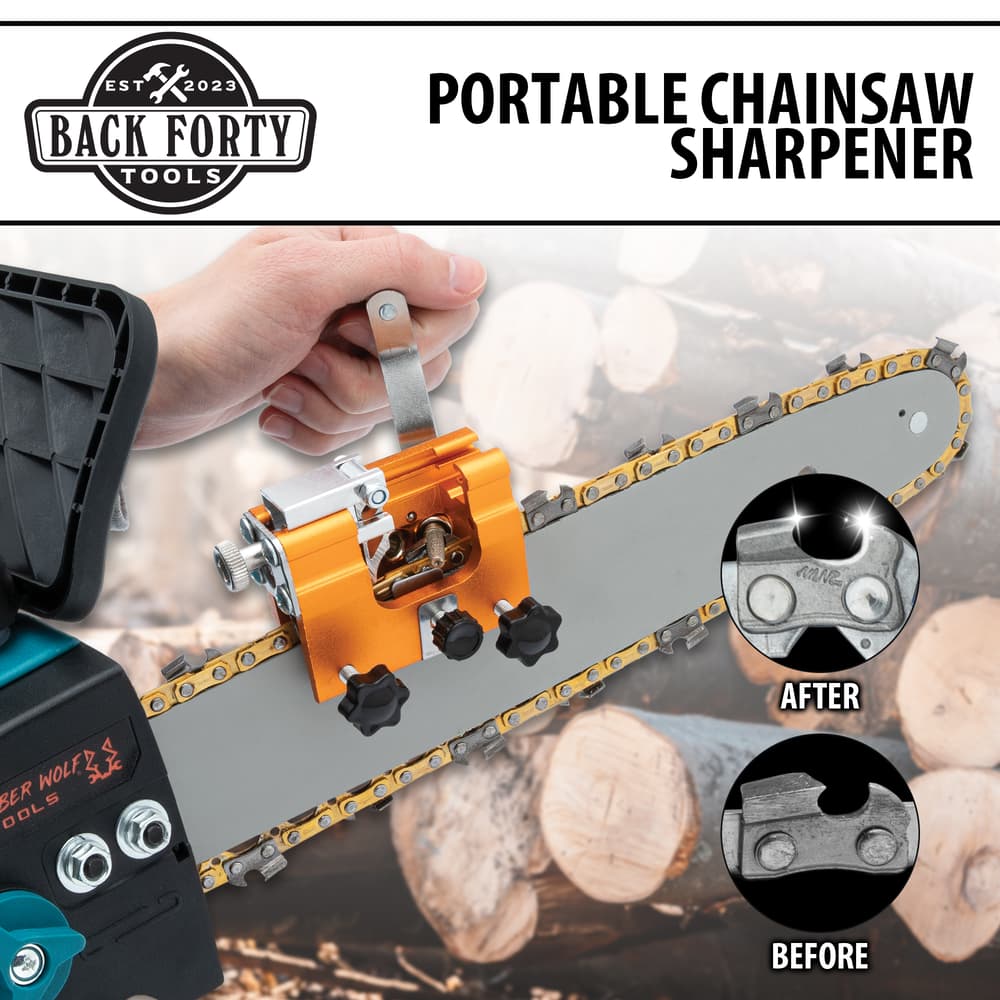 Full image of the Back Forty Portable Chainsaw Sharpener. image number 0