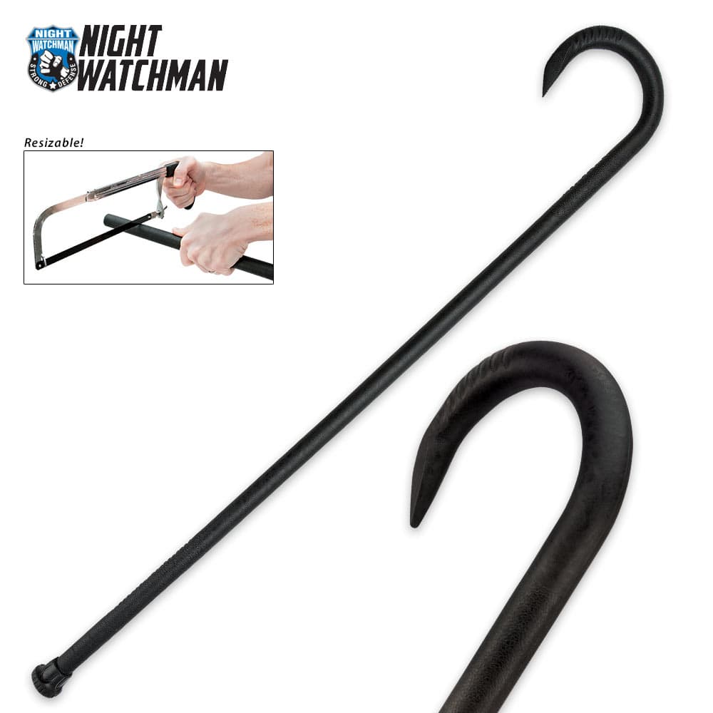 Night Watchman Adjustable Self Defense Cane - Virtually Indestructible image number 0