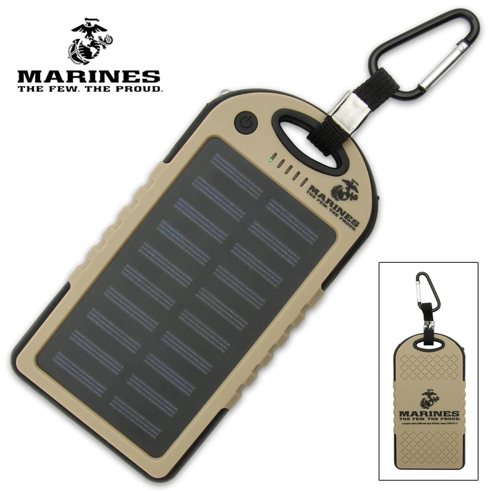 Never, ever run out of juice for your electronic devices with this compact and portable solar charger and power bank image number 0