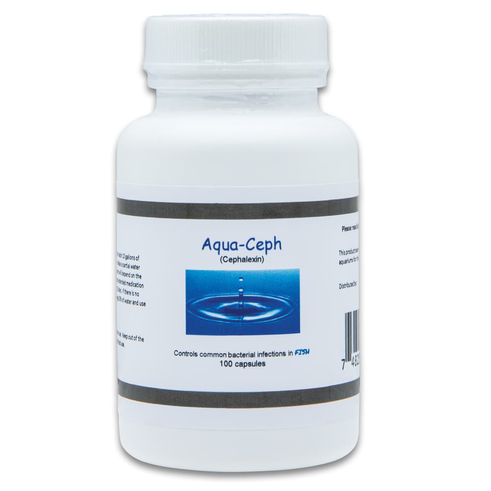The Aqua Cephalexin pills shown in their container image number 0