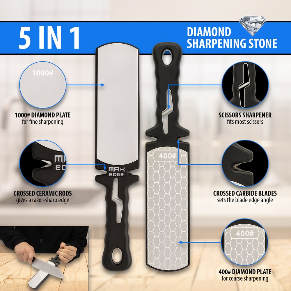 The features of the Max Edge Diamond Sharpener 5-in-1 image number 0